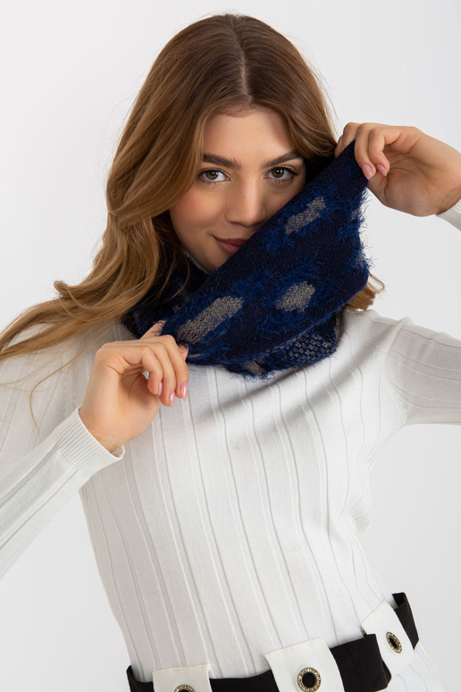 Dámský zimní komín v tmavě modré barvě