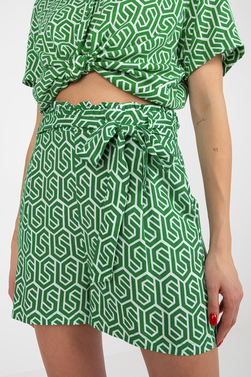 Zelené vzorované ležérní šortky s...