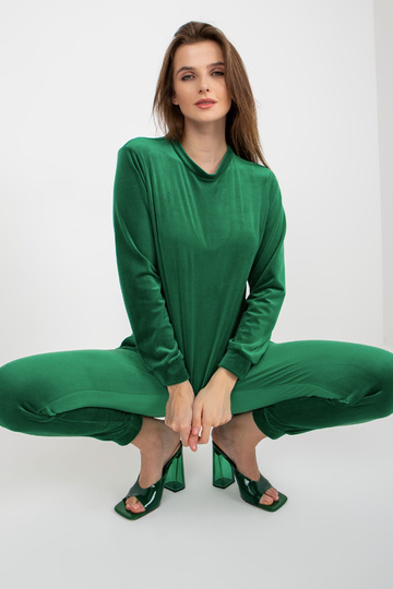 Zelený dámský velurový set...