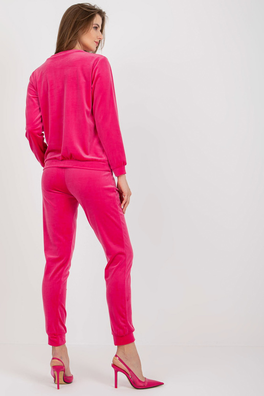 Dámský fuchsiový velurový set s... Dámský fuchsiový velurový set s...