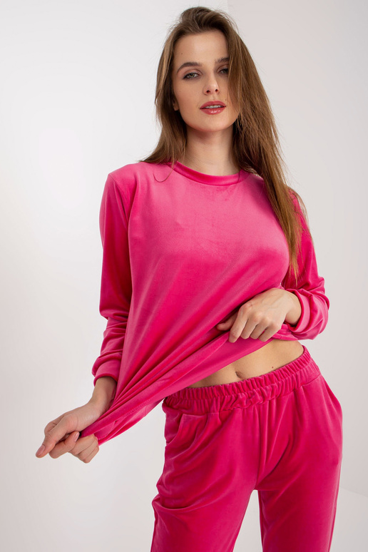 Dámský fuchsiový velurový set s... Dámský fuchsiový velurový set s...