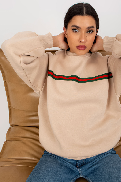 Béžová mikina bez kapuce oversized... Béžová mikina bez kapuce oversized...