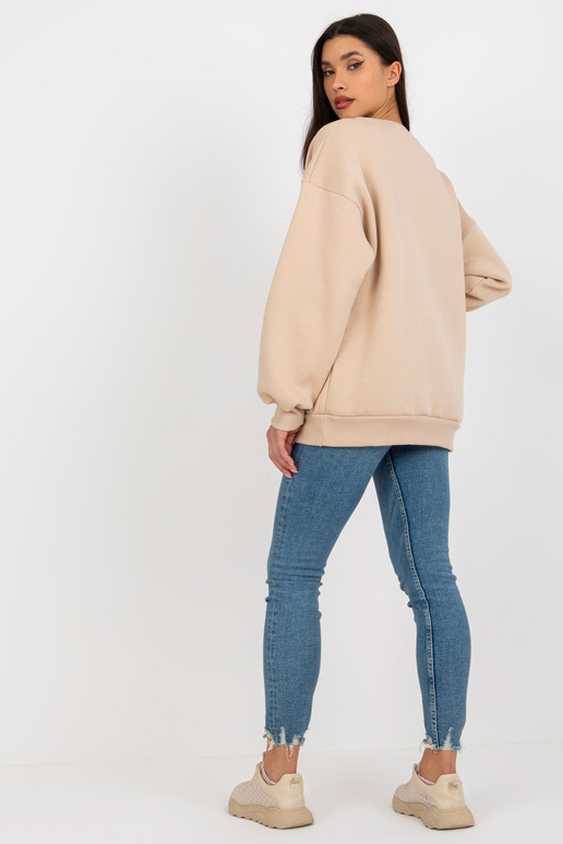 Béžová mikina bez kapuce oversized... Béžová mikina bez kapuce oversized...
