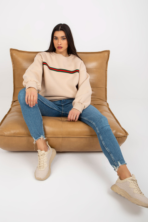 Béžová mikina bez kapuce oversized... Béžová mikina bez kapuce oversized...