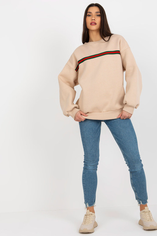 Béžová mikina bez kapuce oversized... Béžová mikina bez kapuce oversized...