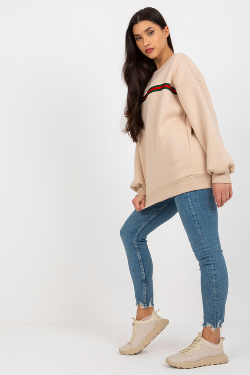 Béžová mikina bez kapuce oversized... Béžová mikina bez kapuce oversized...