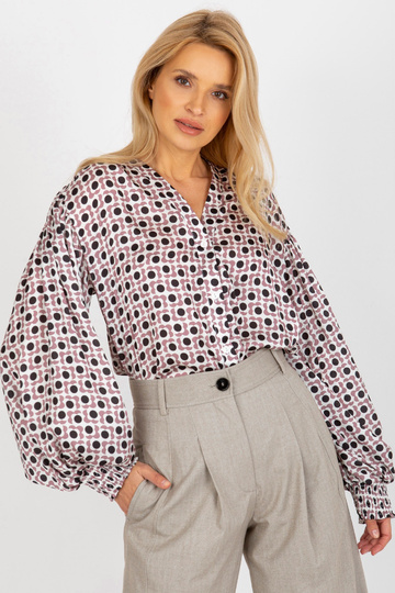 Ecru-špinavě růžová imitace...