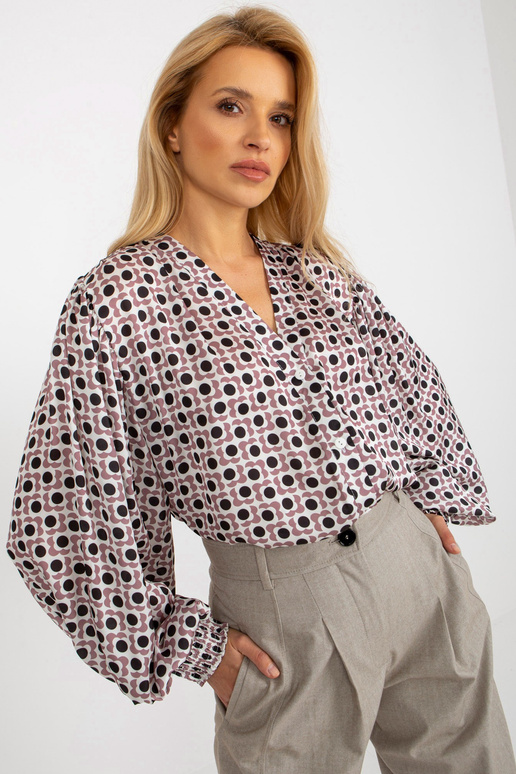 Ecru-špinavě růžová imitace saténové...