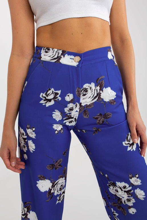 Kobaltové široké kalhoty v růžové barvě Kobaltové široké kalhoty v růžové barvě