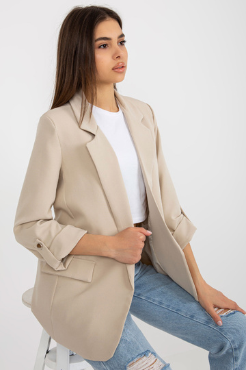 Světle béžový dámský blejzr... 2