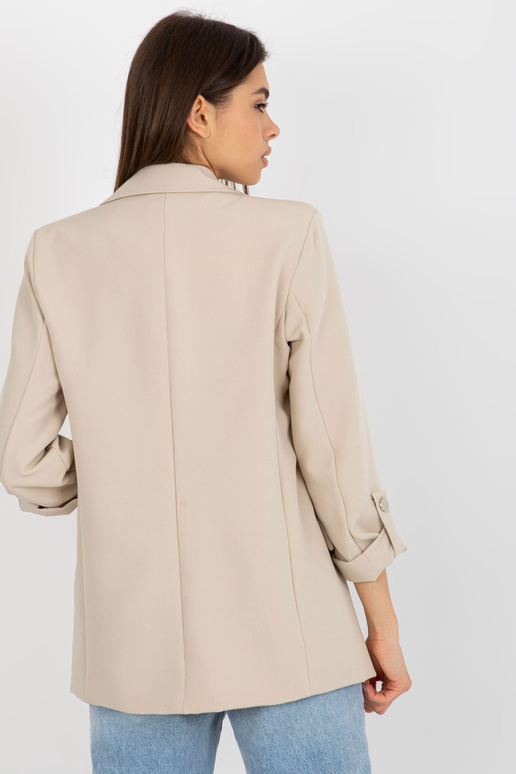 Světle béžový dámský blejzr bez... Světle béžový dámský blejzr bez...