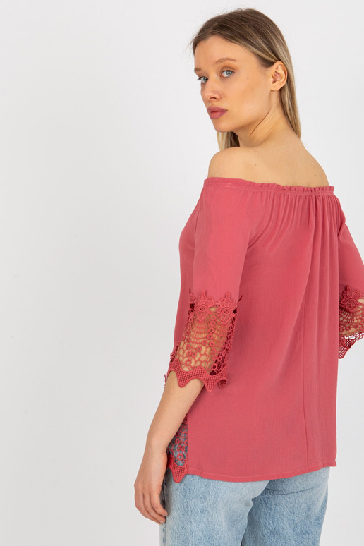 Špinavá růžová španělská halenka s...