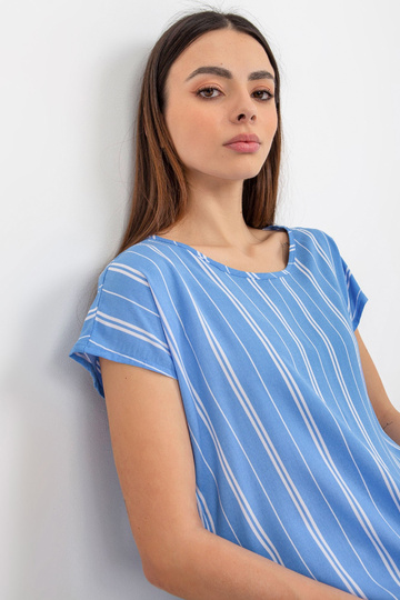 Modrá dámská viskózová...