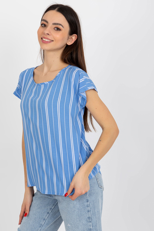 Modrá dámská viskózová pruhovaná...