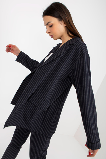 Tmavě modrý elegantní sako...