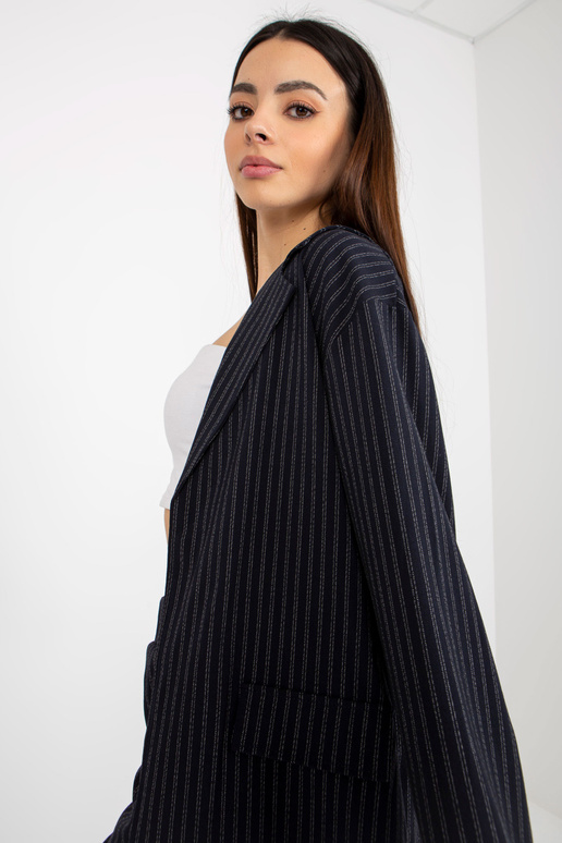 Tmavě modrý elegantní sako z...