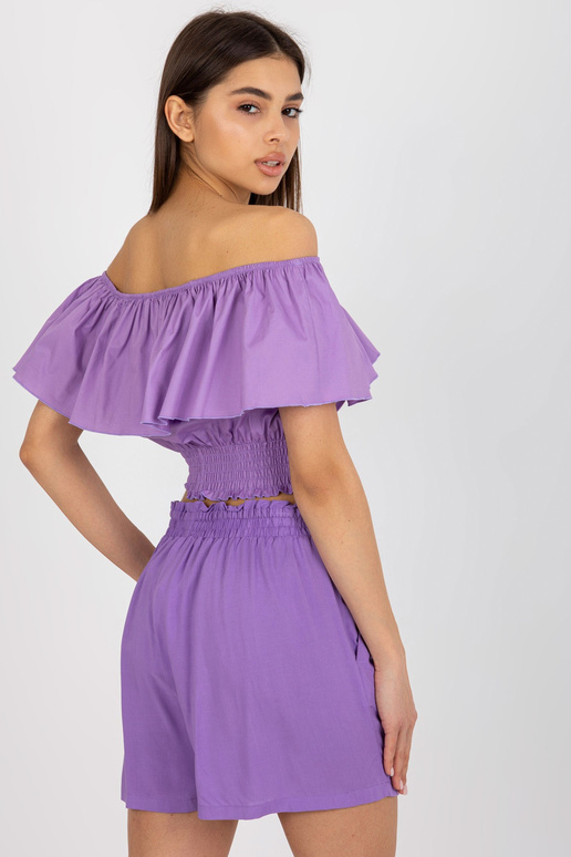 Fialová krátká španělská halenka s...