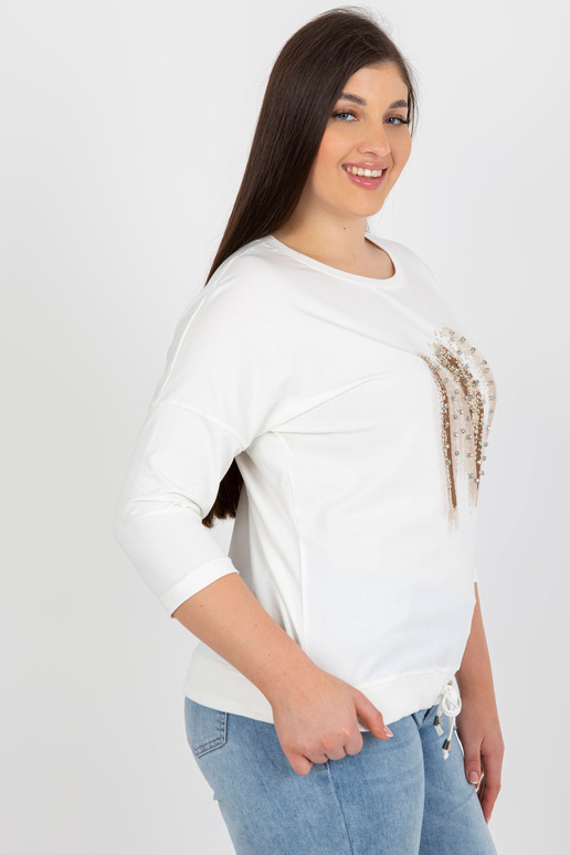 Ecru dámská halenka větší velikosti s...