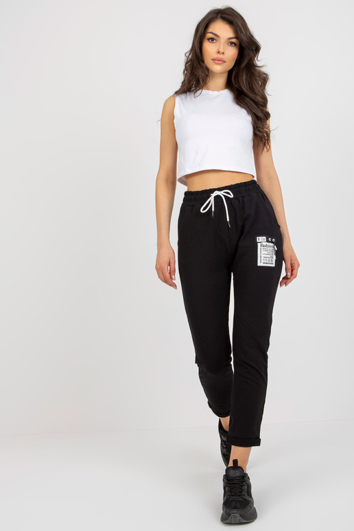 Černé dámské kotníkové tepláky