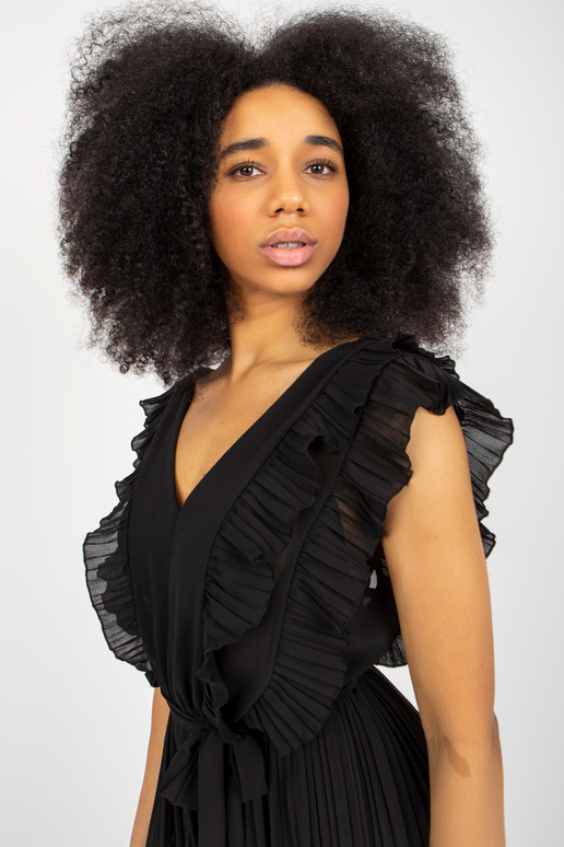 Černý dámský overal se širokými... Černý dámský overal se širokými...