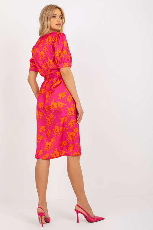 Fuchsiově-oranžové květinové...