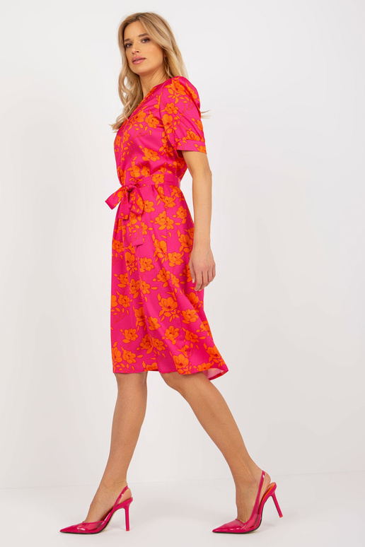 Fuchsiově-oranžové květinové...