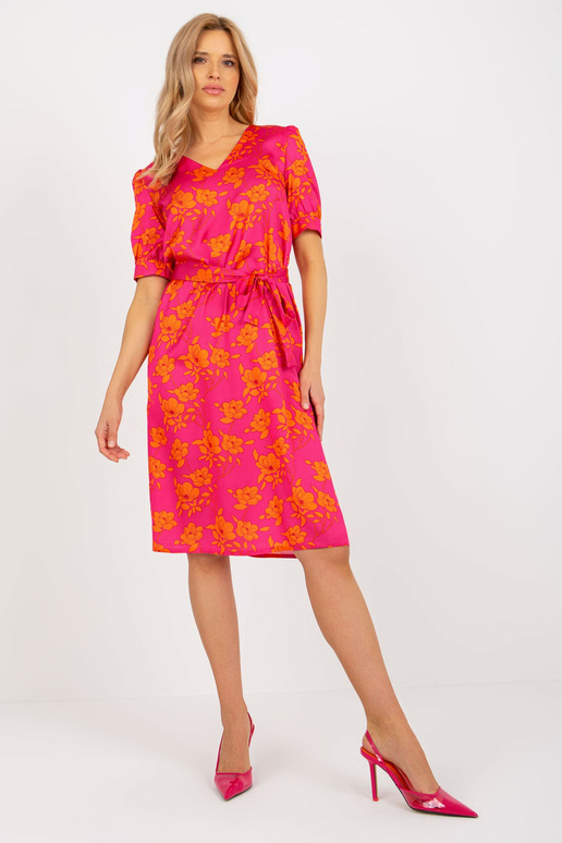 Fuchsiově-oranžové květinové...