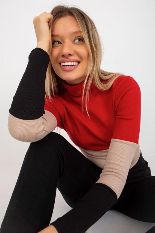 Červená a černá bavlněná základní...