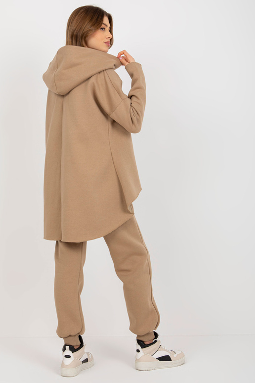 Tmavě béžová základní mikinová...