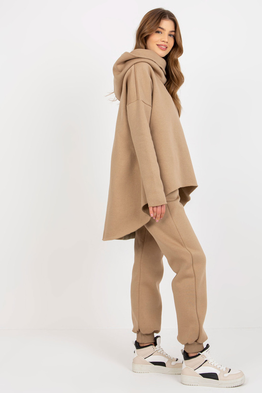 Tmavě béžová základní mikinová...