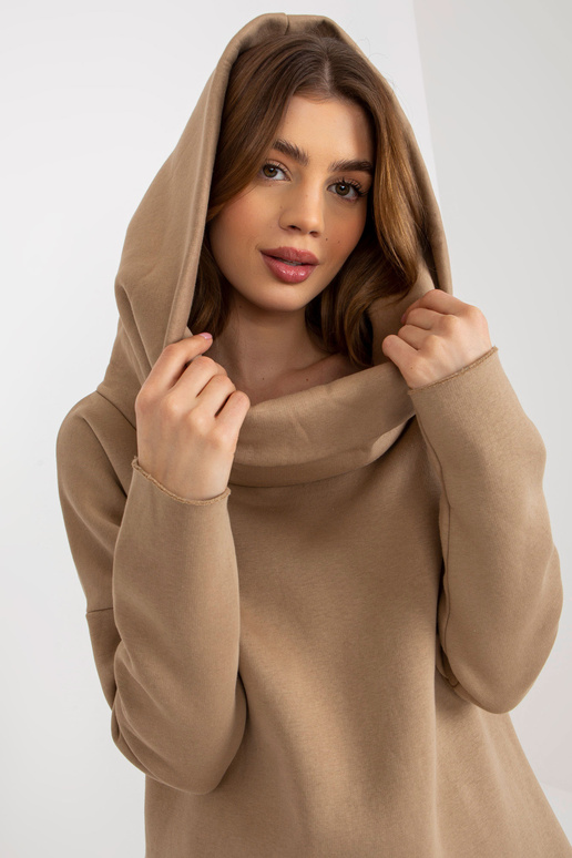 Tmavě béžová základní mikinová...