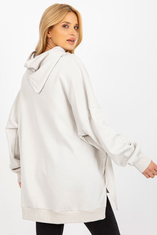 Světle šedá oversized klokaní mikina...