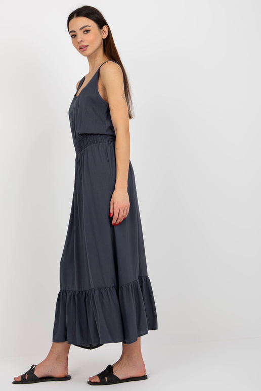 Námořnicky modré maxi šaty s volánem... Námořnicky modré maxi šaty s volánem...