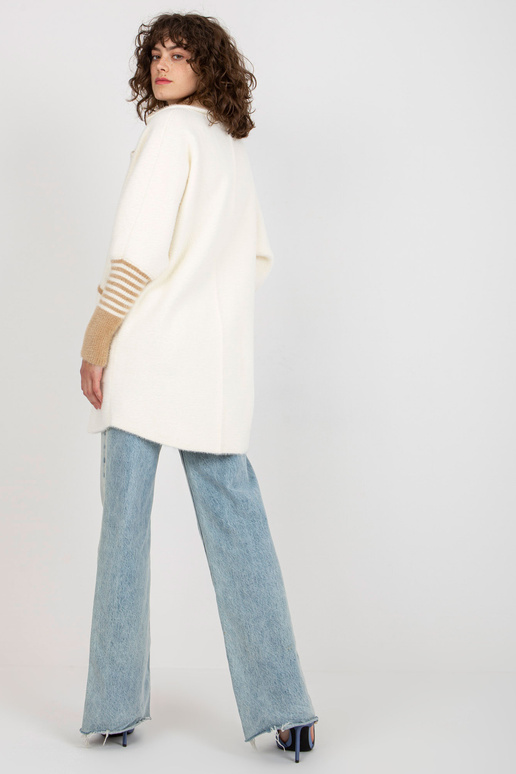 Ecru dámský kabát z alpaky s vlnou Ecru dámský kabát z alpaky s vlnou