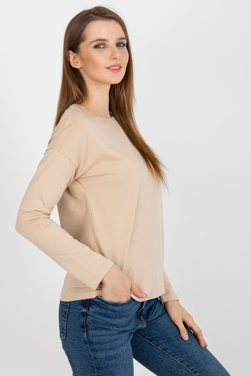 Béžová bavlněná halenka s dlouhým... Béžová bavlněná halenka s dlouhým...