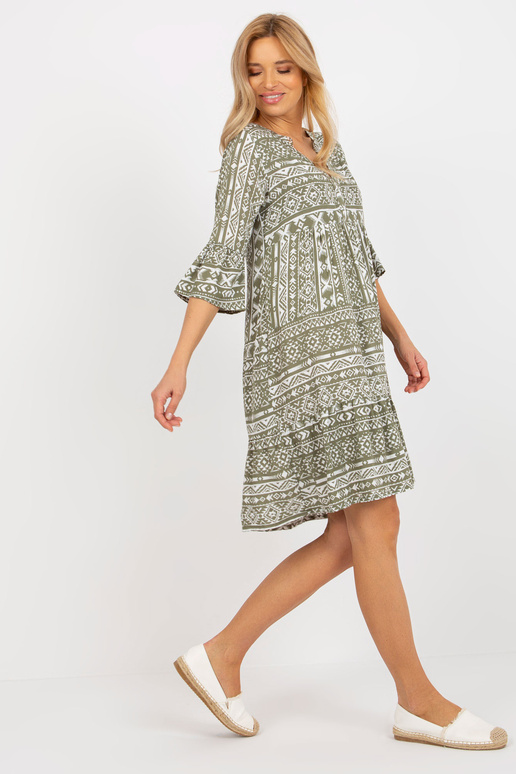 Khaki volné šaty BOHO SUBLEVEL