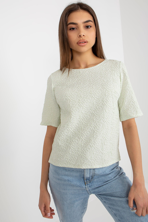 Světle zelená formální halenka s...