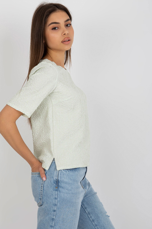 Světle zelená formální halenka s...