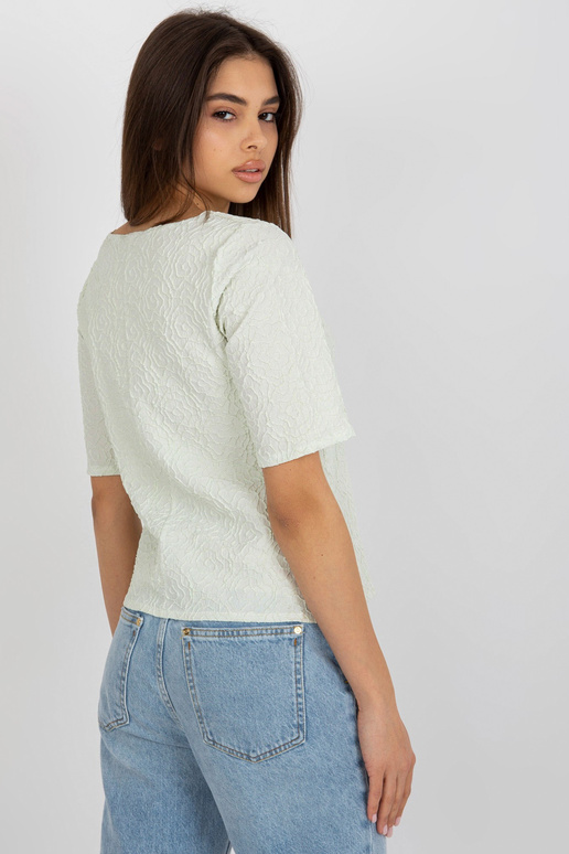 Světle zelená formální halenka s...