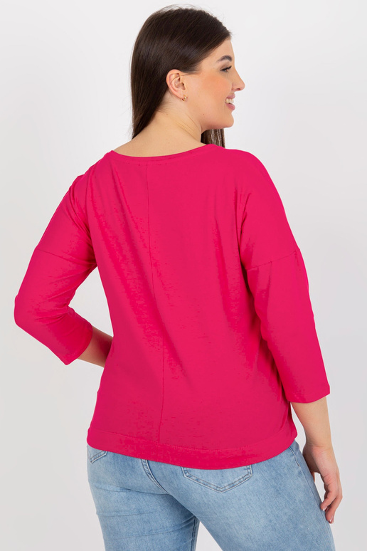 Fuchsiová halenka velikosti plus s...