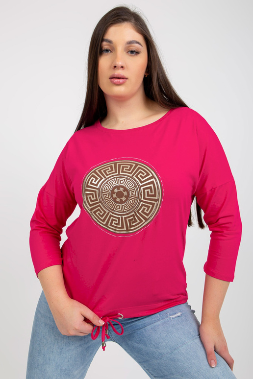 Fuchsiová halenka velikosti plus s...