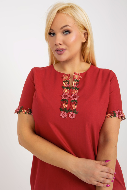 Šaty-LK-SK-506309,50-bordó