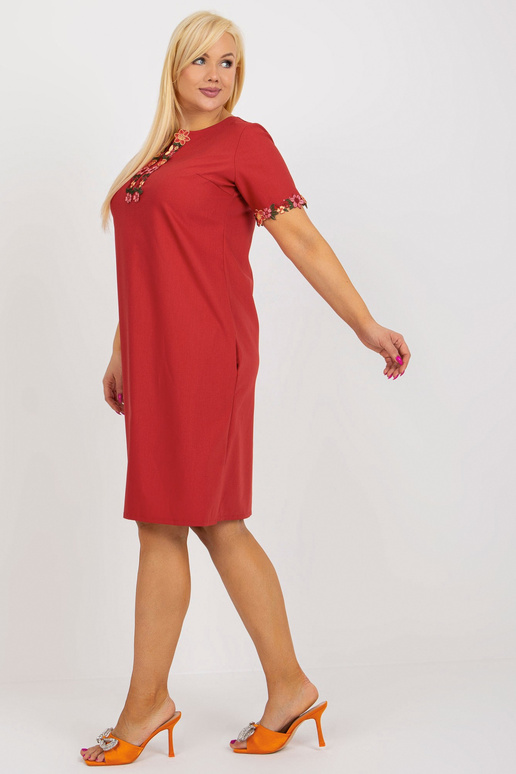 Šaty-LK-SK-506309,50-bordó