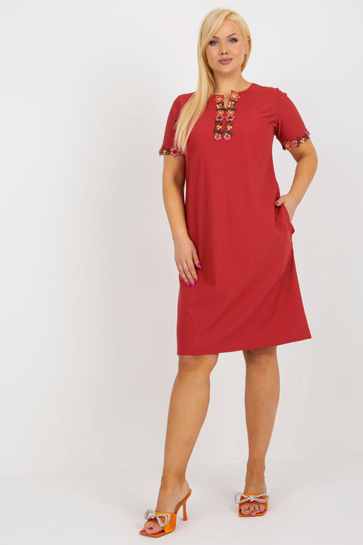 Šaty-LK-SK-506309,50-bordó