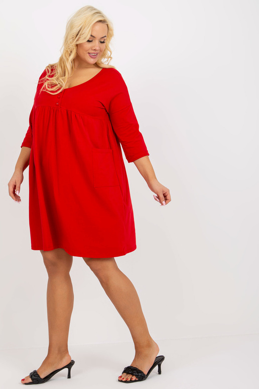 Červené základní šaty plus velikosti...