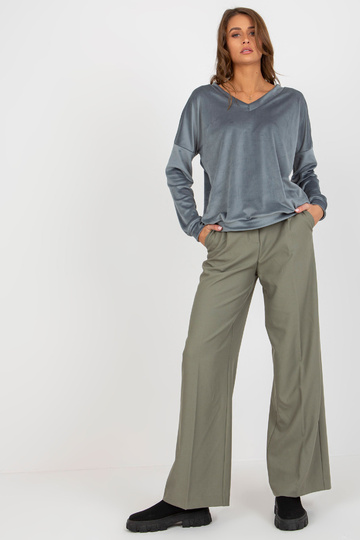 Dirty Blue Velur mikina bez...