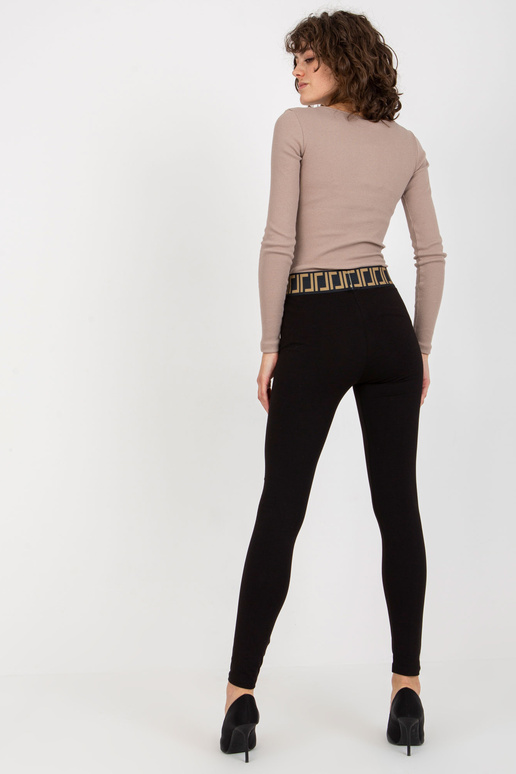 Černé Bavlněné Legíny Ležérní S...