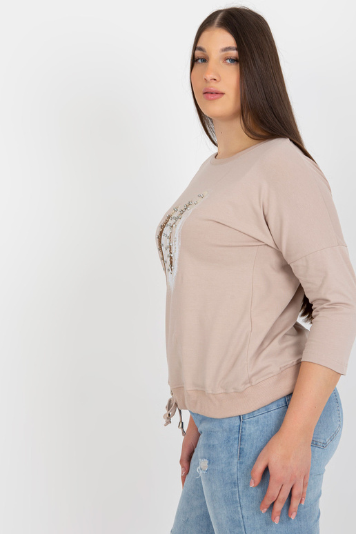 Béžová a hnědá nadměrná dámská...