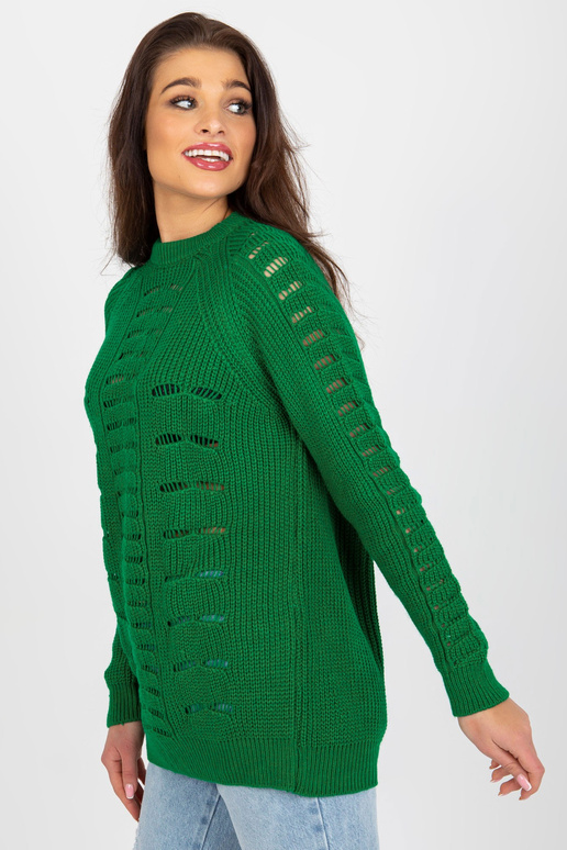 Zelený dlouhý oversized svetr s... Zelený dlouhý oversized svetr s...