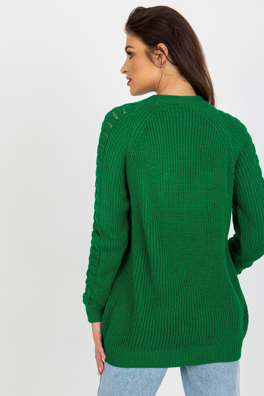 Zelený dlouhý oversized svetr s... Zelený dlouhý oversized svetr s...